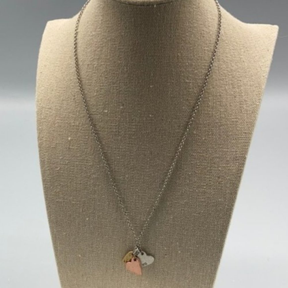 JK Thirtyone Charm Necklace w/ 3 love heart charms
